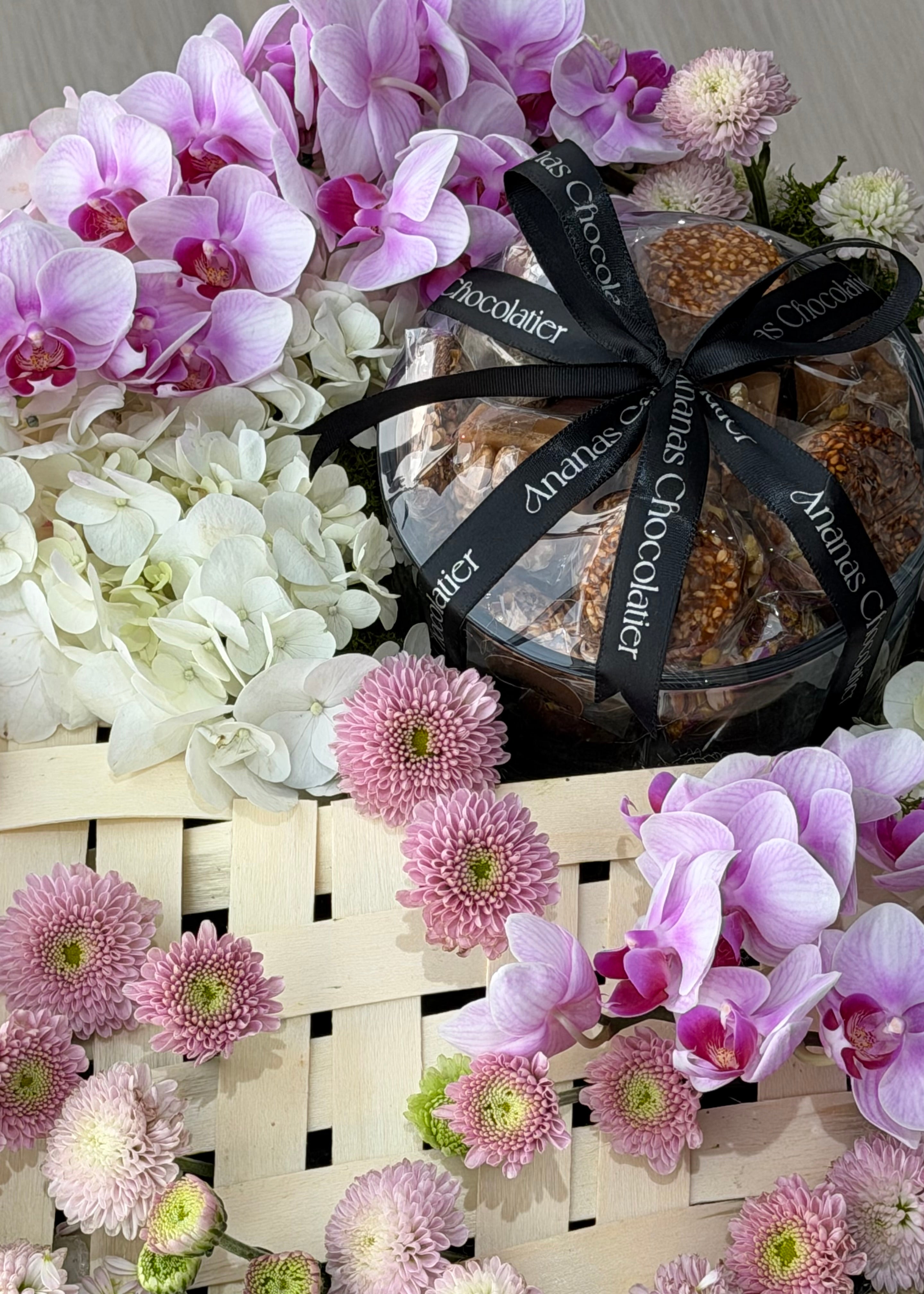 Secret Serenity Flowers and Chocolates Tray