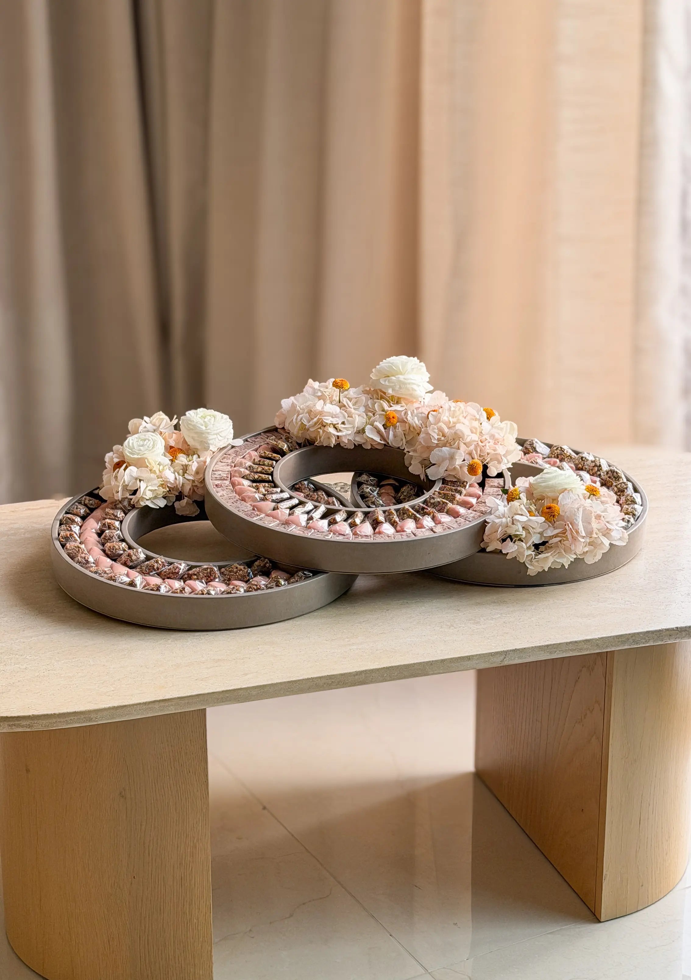 The Infinity Bloom Flowers and Chocolates tray