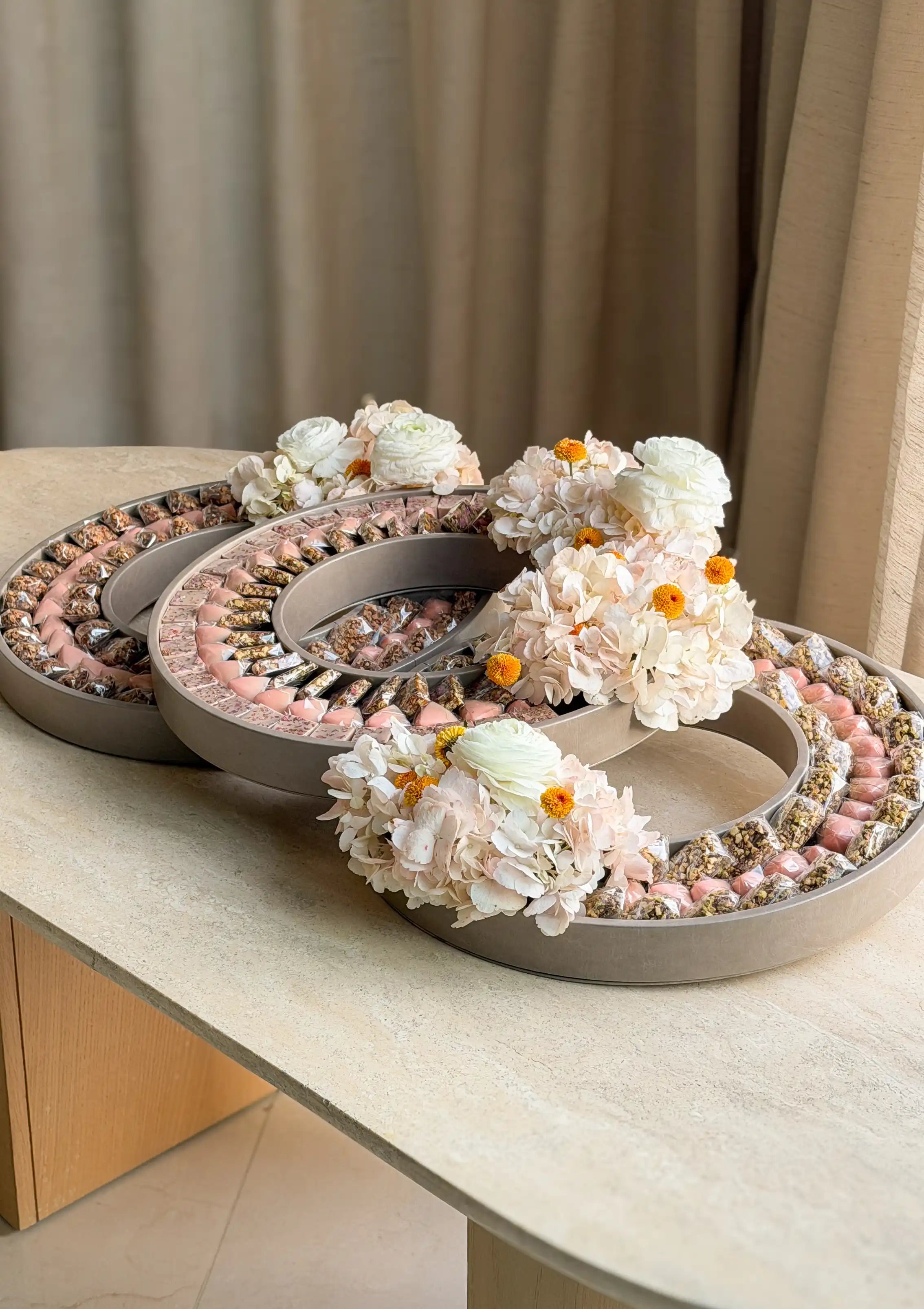 The Infinity Bloom Flowers and Chocolates tray