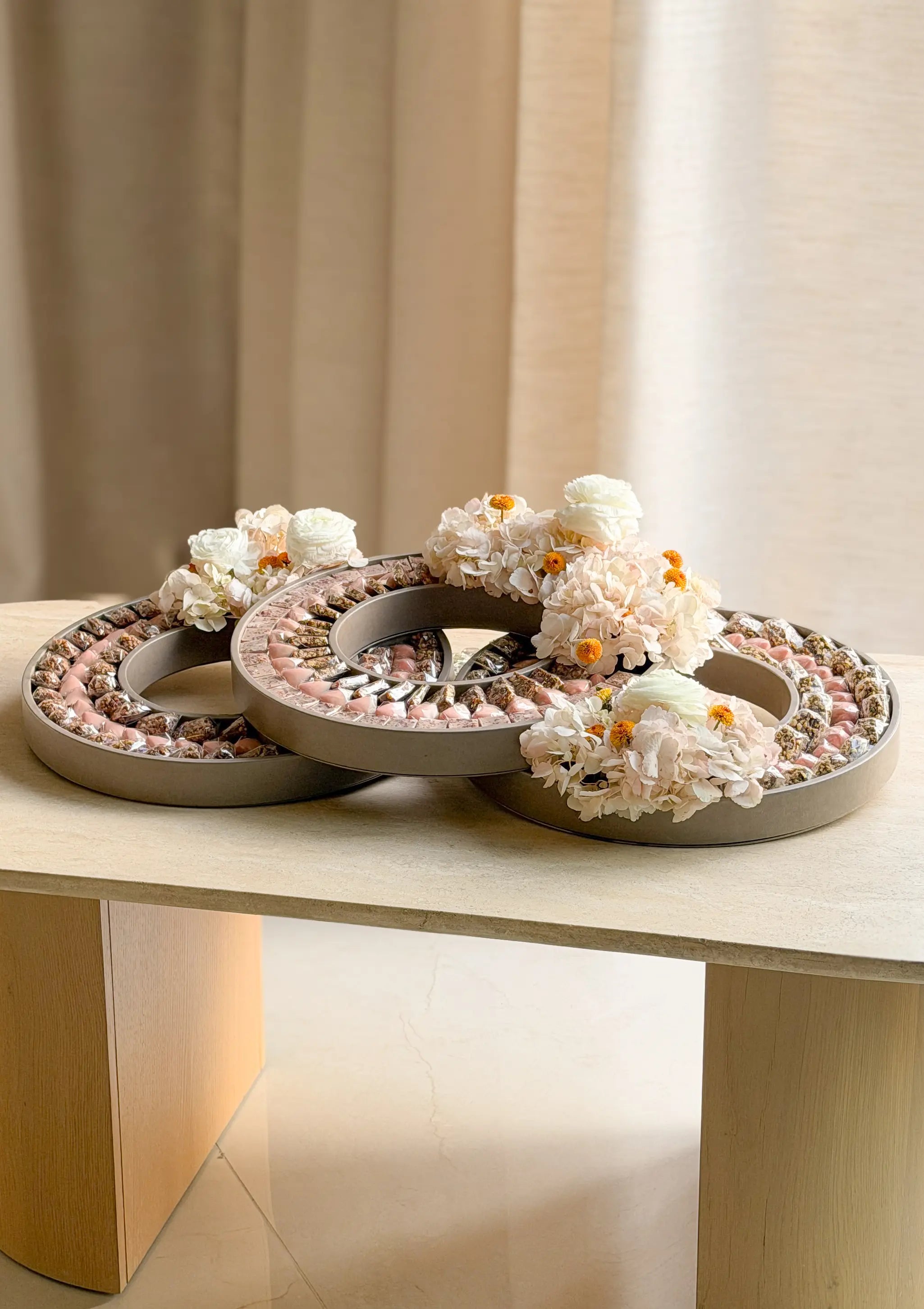 The Infinity Bloom Flowers and Chocolates tray