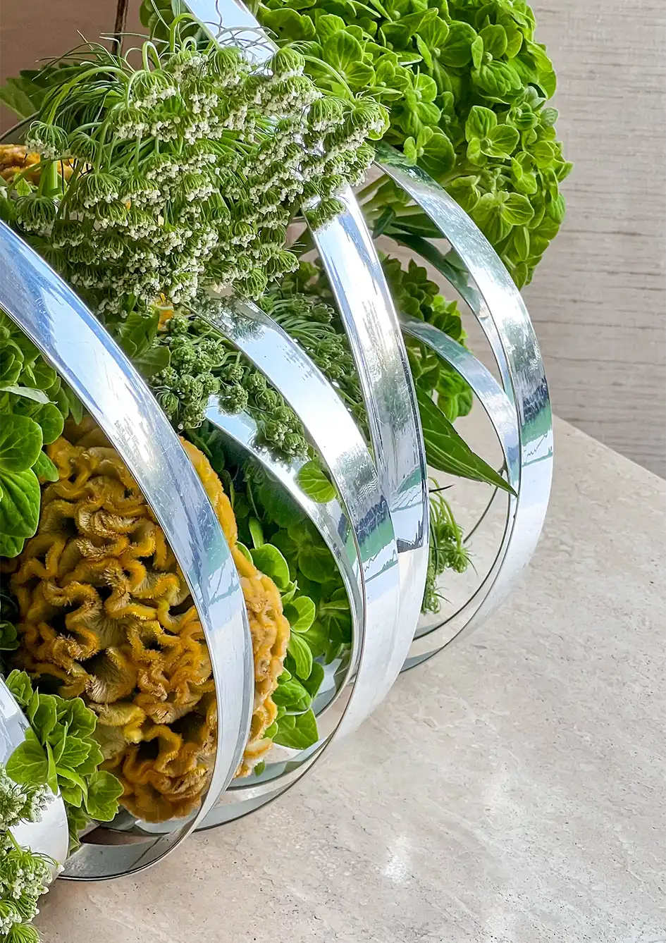 Silver Bloom Symphony – Floral Arrangement