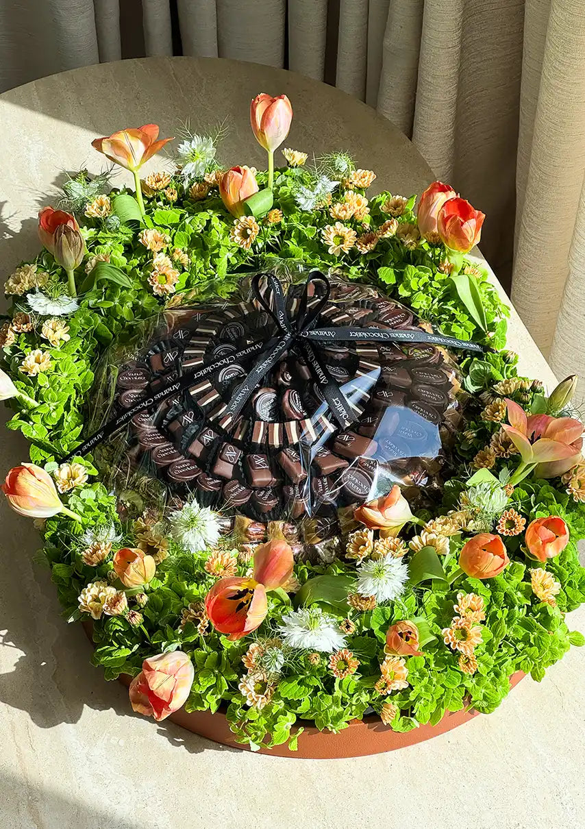Oasis Floral Chocolate Tray