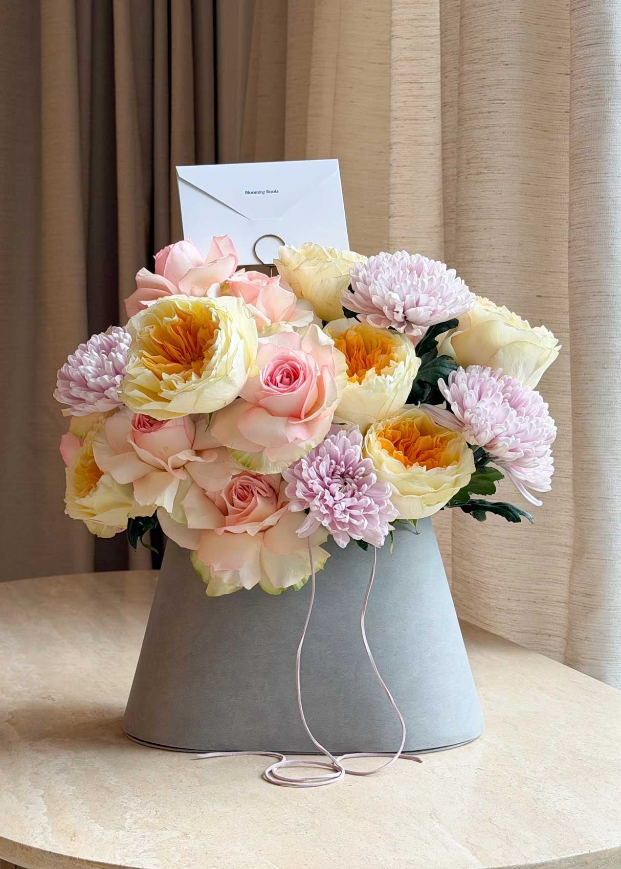 Pastel Dreams Leather Basket