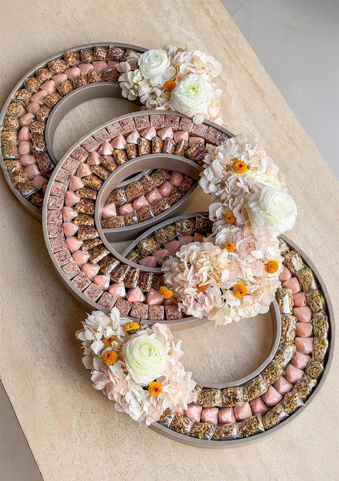 The Infinity Bloom Flowers and Chocolates tray